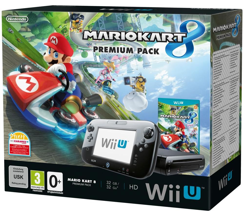 Wii U Premium Pack Black 32Gb Mario Kart 8