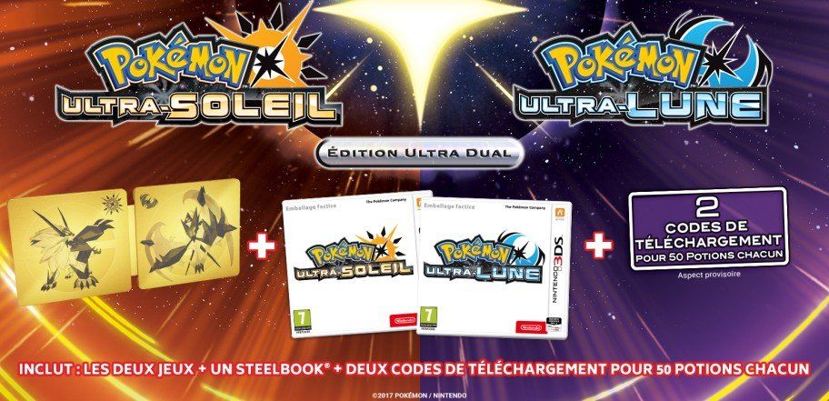 Pokemon Ultra Soleil + Ultra Lune Edition Ultra Dual