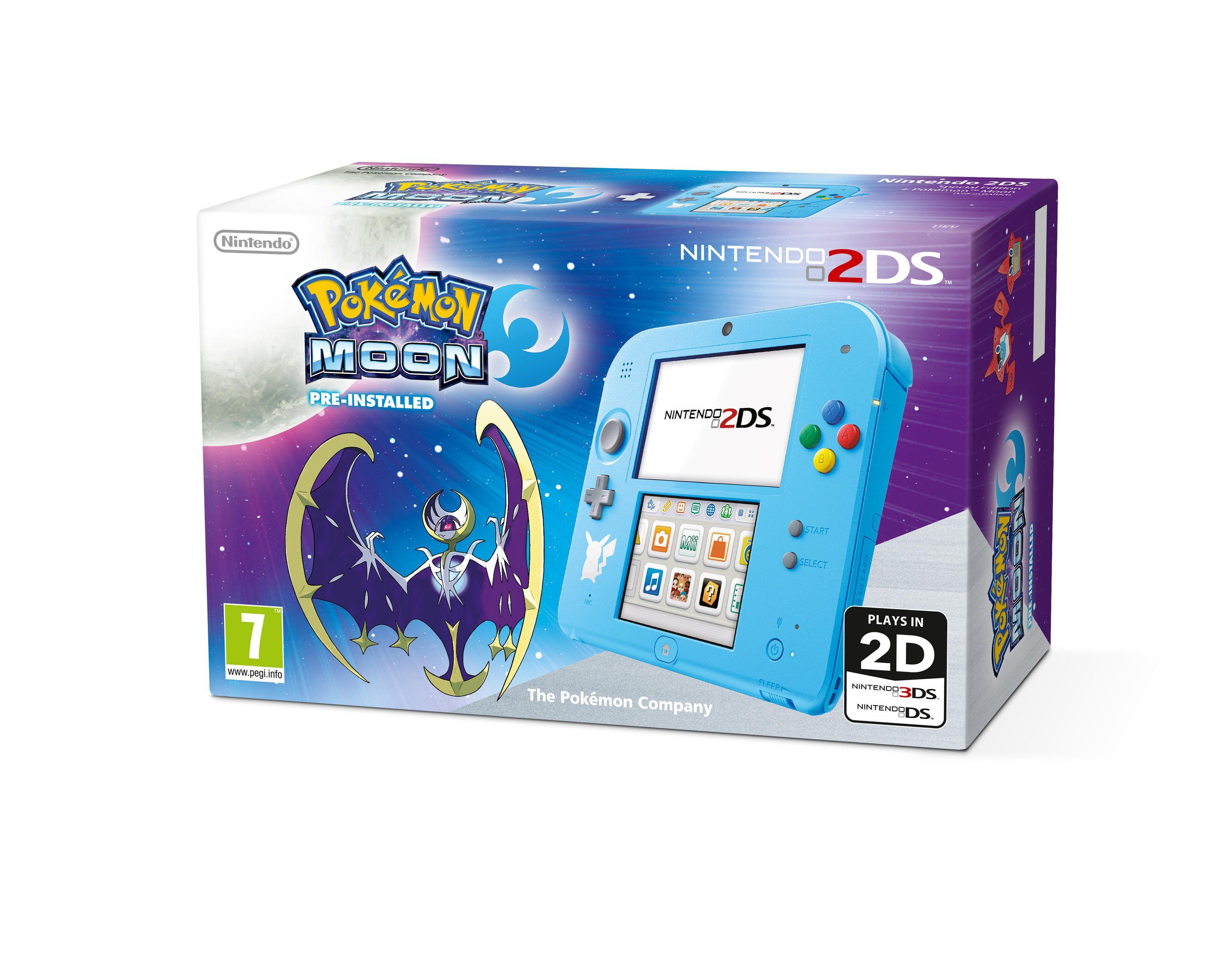 Nintendo 2DS Sky Blue Pokémon Lune