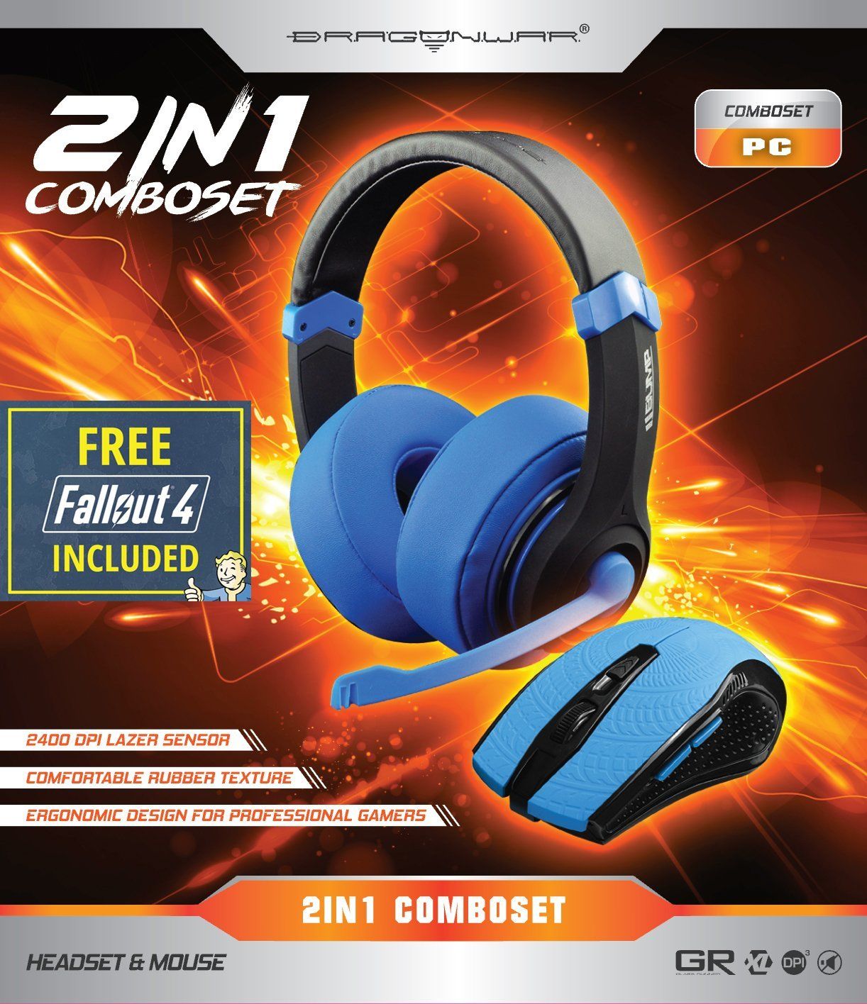 Dragonwar 2 in 1 Combo Set Blue Edition + Fallout 4