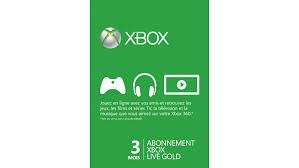 Xbox Live Gold Card 3 Mois