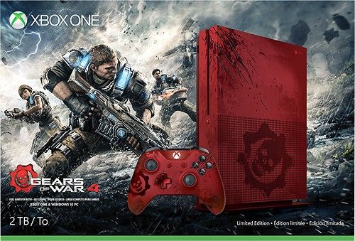 Xbox One S 2TB Crimson Red Gears of War 4 Limited Edition