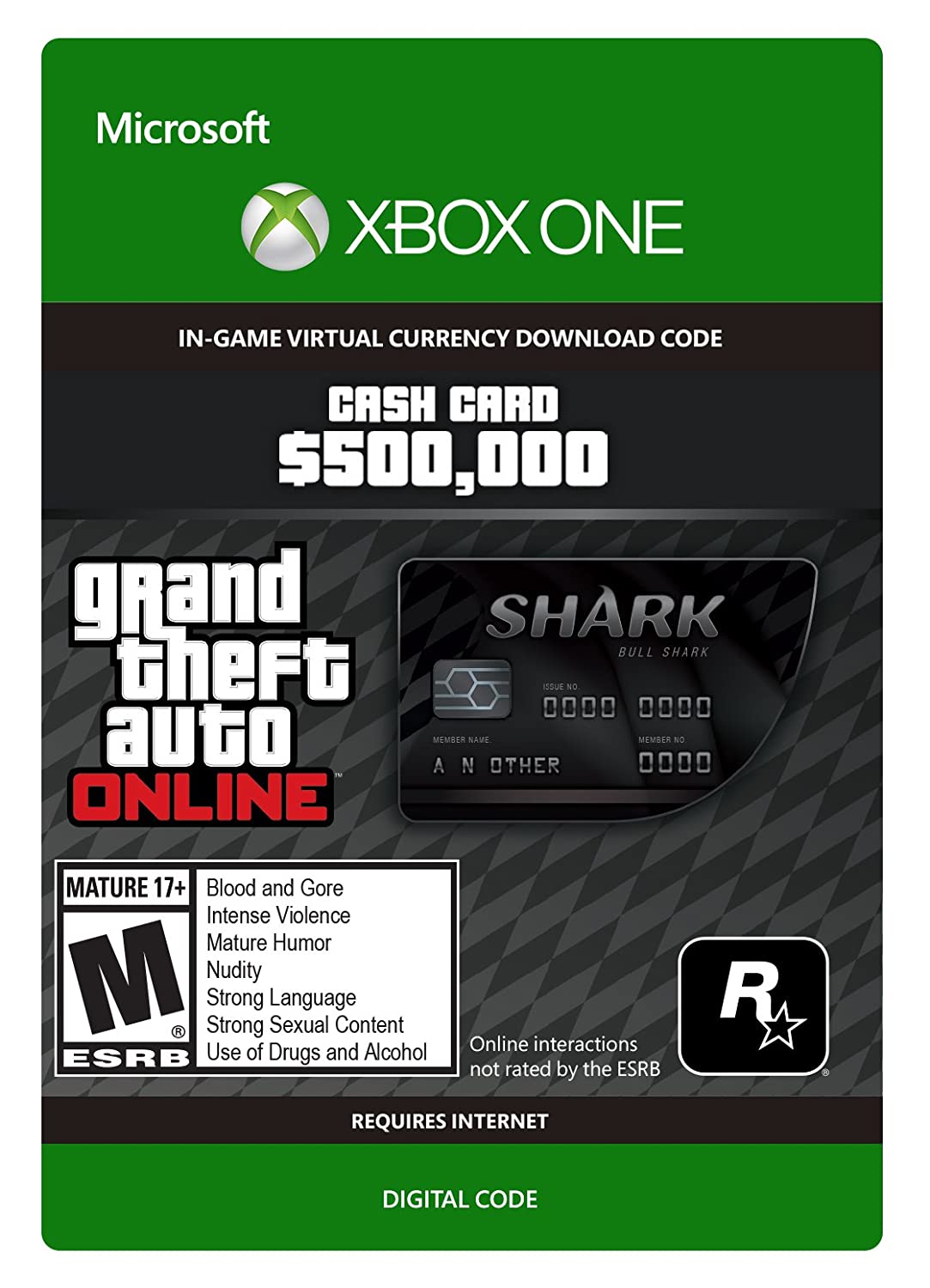 Grand Theft Auto V : Bull Shark Cash Card $500,000 In-Game