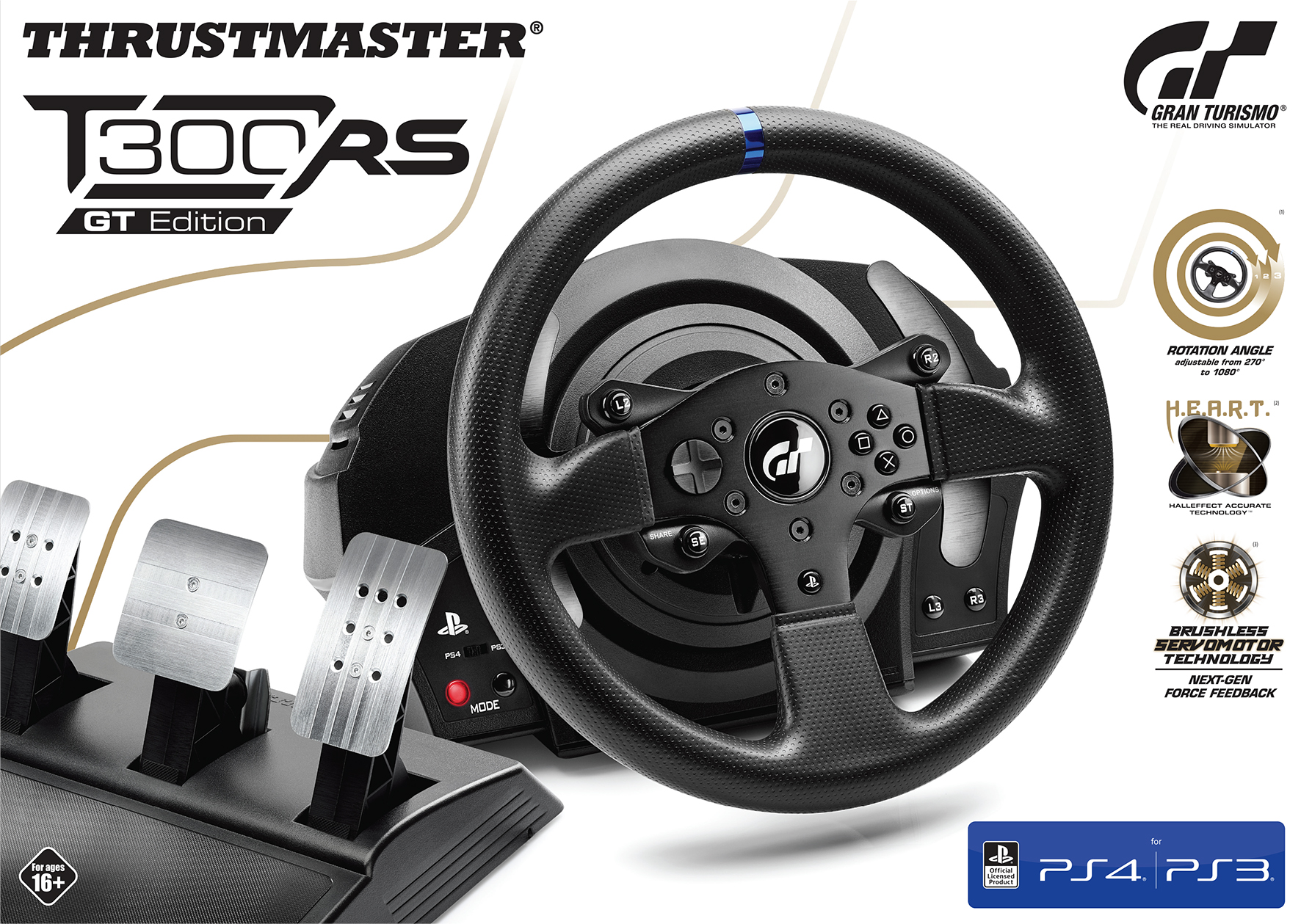 Volant + pédalier ps5/ps4/ps3 Thrustmaster t300rs Gt edition - MarketPlace  24, site de petites annonces gratuite en Belgique