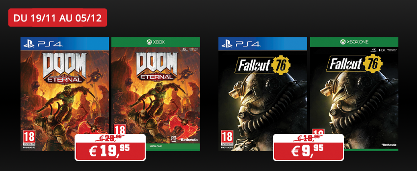 Promotions jeux Bethesda