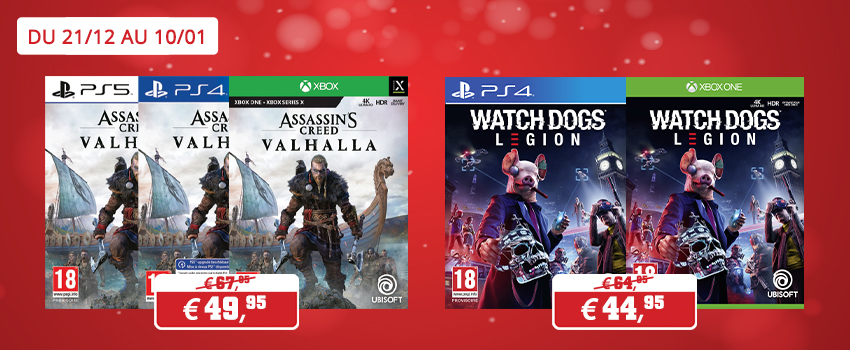 Promotions jeux Ubisoft