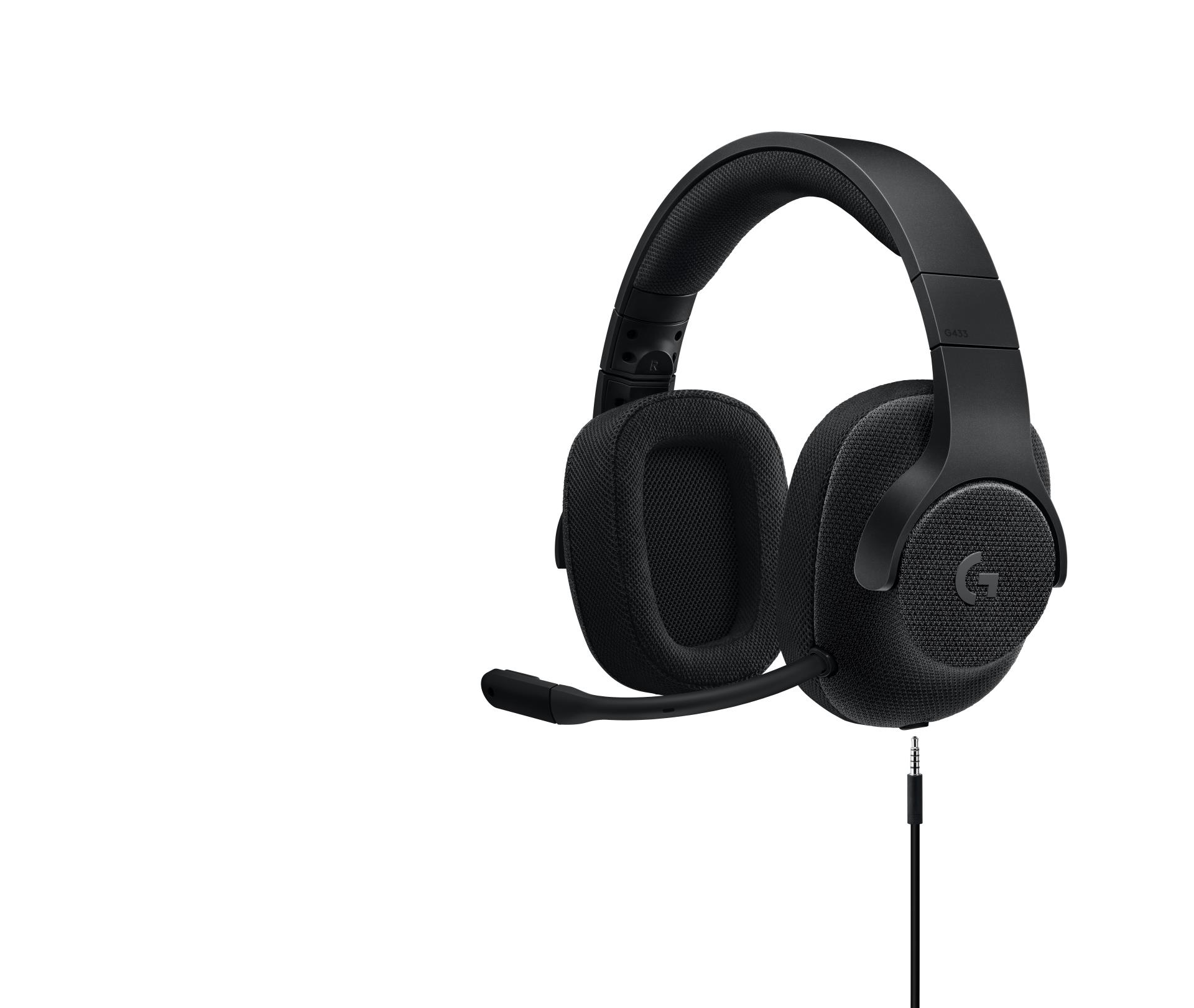 Casque Logitech G433 - 7.1 Surround Triple Black pour PC, P