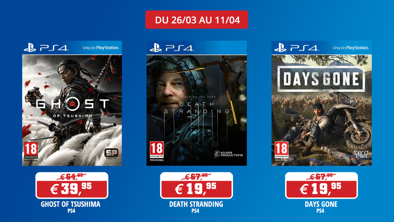 Promotions sur des jeux Sony