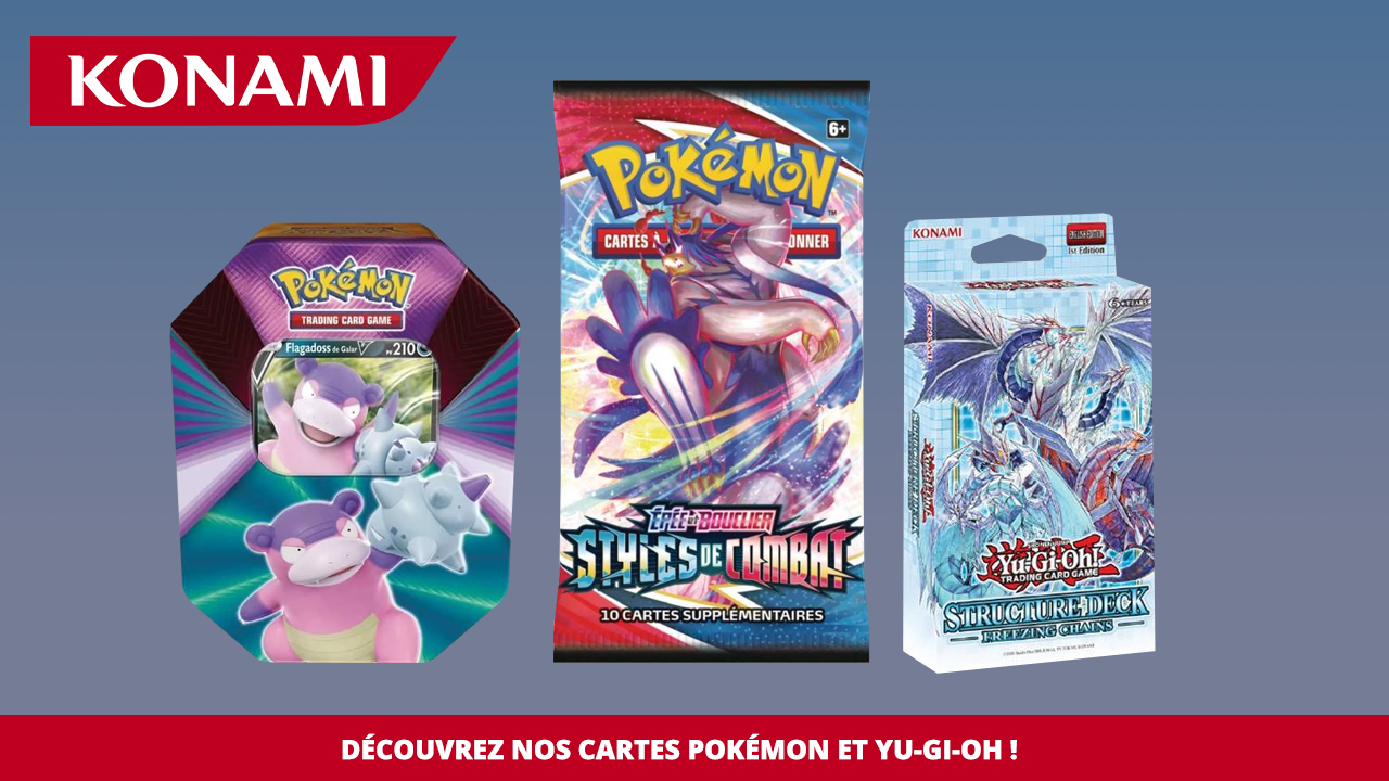 Découvrez nos cartes Pokémon et Yu-Gi-Oh !