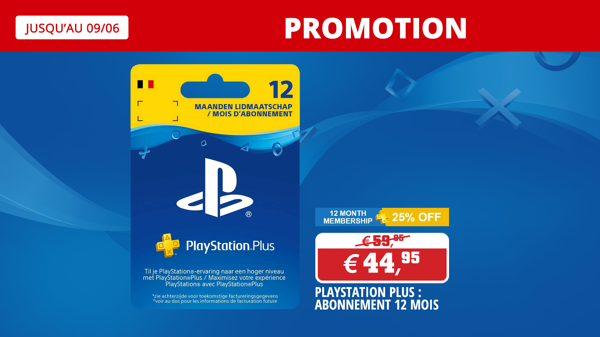 Promo sur l'abonnement Playstation Plus !