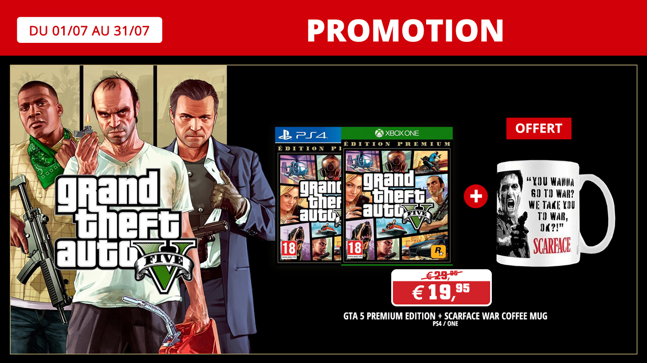 GTA edition premium + un mug Scarface gratuit