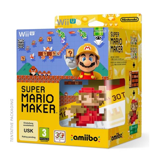 Super Mario Maker + Amiibo Mario 8 Bits