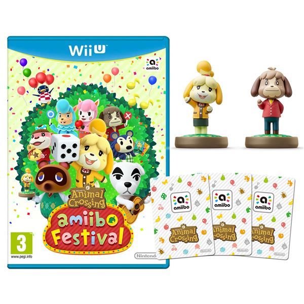 Animal Crossing Amiibo Festival + 2 Amiibo + Amiibo Card Tripack