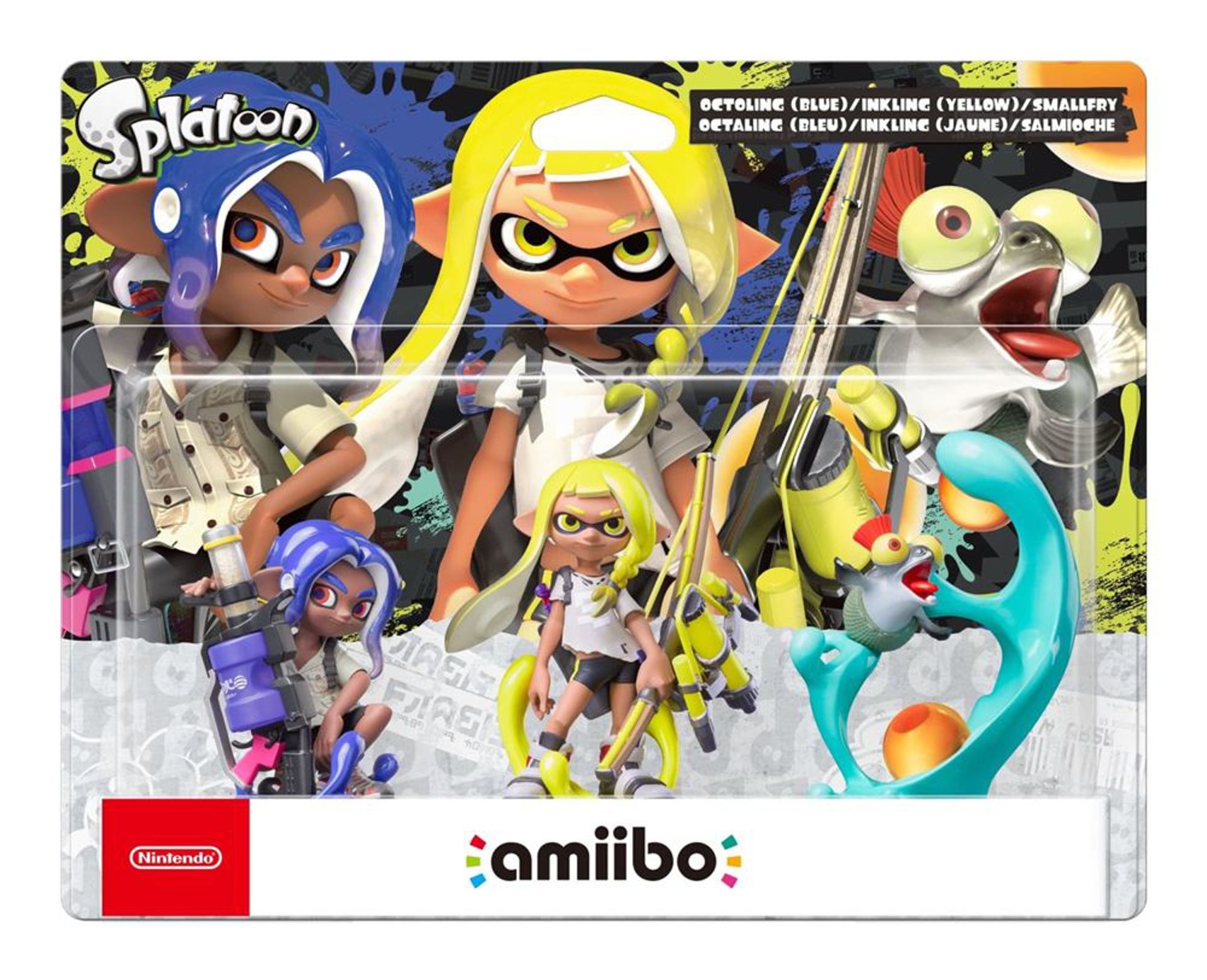 Amiibo 3-Pack Octaline (Bleu) / Inkling (Jaune) / Salmioch Splat