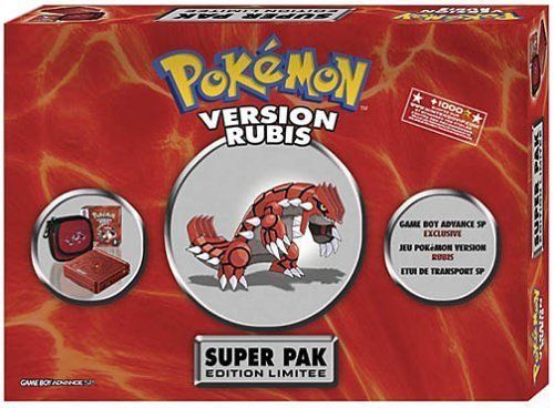 GBA SP Super Pak Pokémon Rubis Groudon Edition