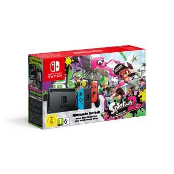 Nintendo Switch Neon Red & Blue Splatoon 2 Limited Edition