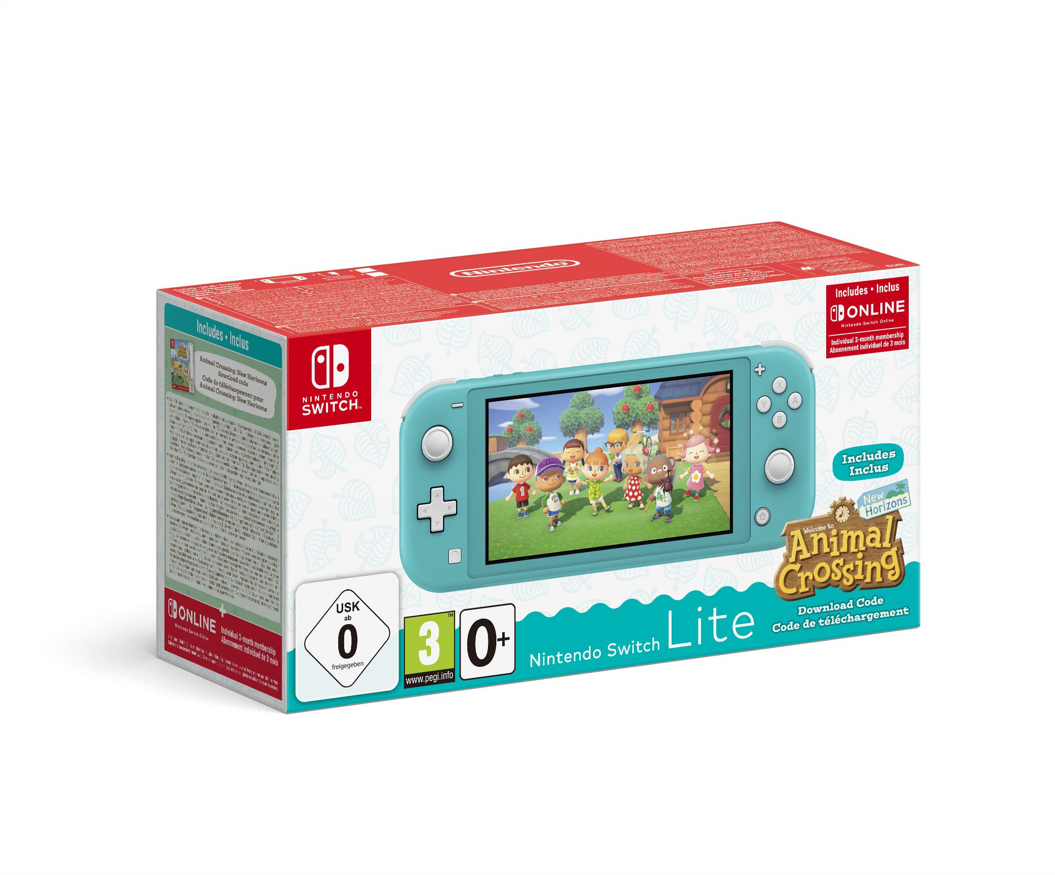 Nintendo Switch Lite + le jeu Animal Crossing + 3 mois d’abonnem