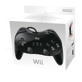 Manette classique pro. nintendo Wii Noire