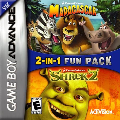2 en 1 Shrek 2 & Madagascar GBA