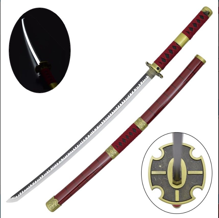 Katana Ornementale avec LED- Inspiré du Katana Sandai Kitetsu de Zoro (One Piece)