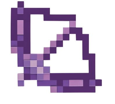 MINECRAFT - Arc et Flèche Enchanté Violet \'45x32x4cm\'