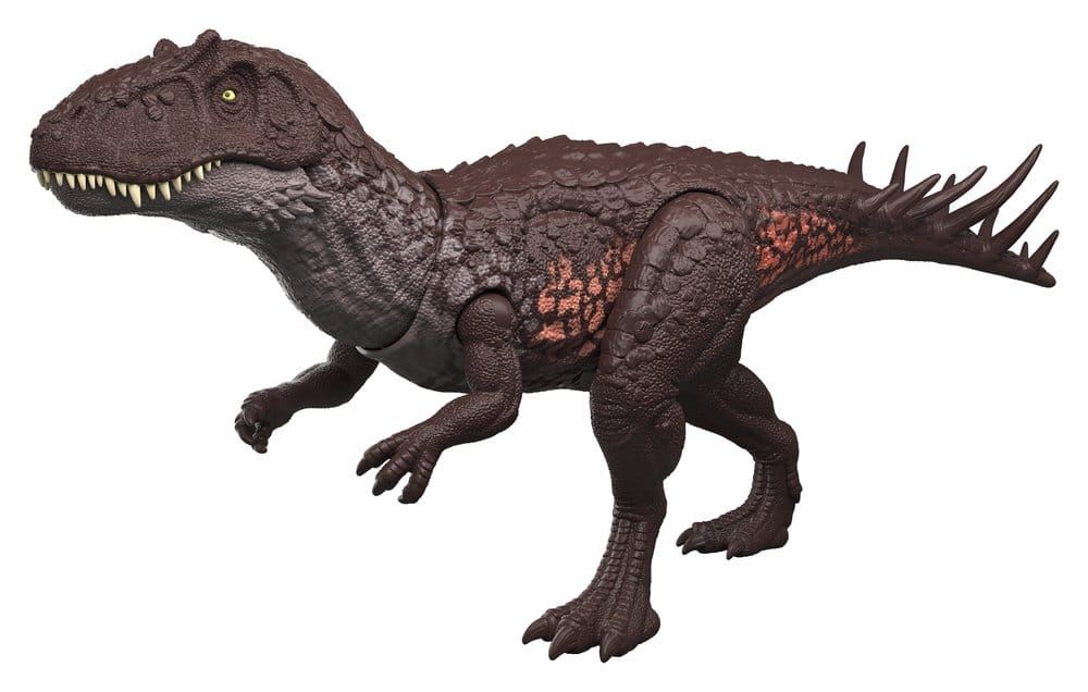 Jurassic World Wild Roar Metriacanthosaurus Dinosaure Figurine d'Action avec Sons, Attaque et Lumières - 31 cm