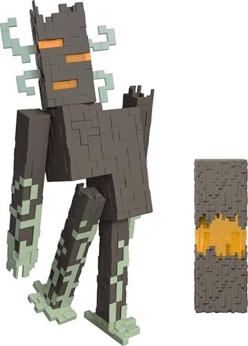 Minecraft The Creaking Figurine d\'Action avec Lumières Interactives, Sons et Accessoire - 20 cm