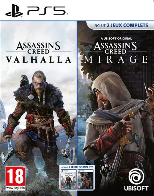 Compilation Assassin\'s Creed Valhalla PS5 + Assassin\'s Creed Mirage PS5
