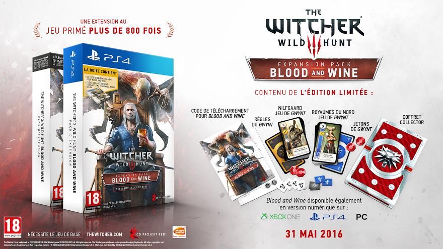 The Witcher 3 : Blood and Wine Limited Edition Expansion Pack 2