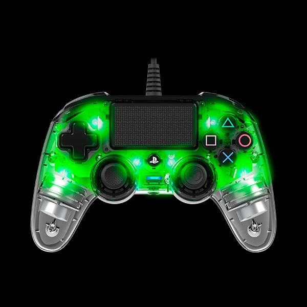 Nacon Wired Illuminated Gaming Compact Controller Clear Green