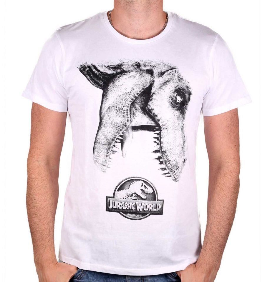 Jurassic World - Tyrannosaur Logo White T-Shirt L