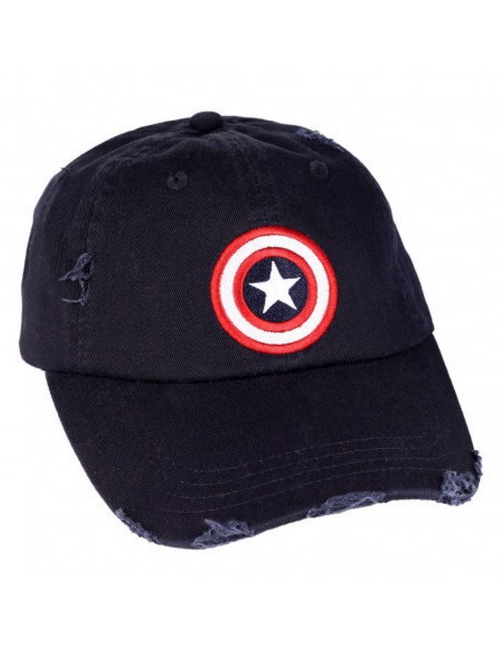 Marvel - Casquette Vintage Captain America Noir