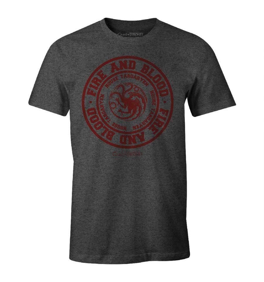 Game of Thrones - Fire and Blood Grey T-Shirt S