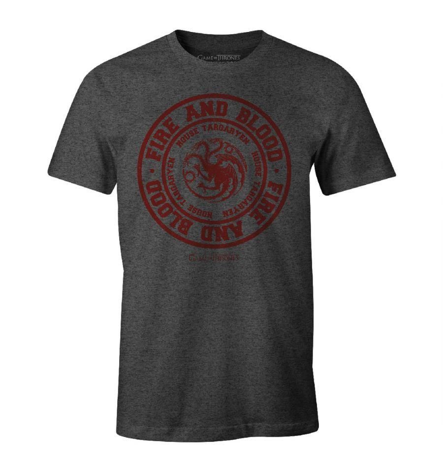 Game of Thrones - Fire and Blood Grey T-Shirt S