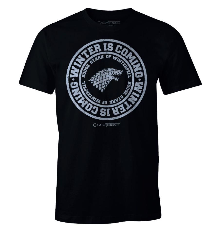 Game of Thrones - Winter is Coming Black T-Shirt S