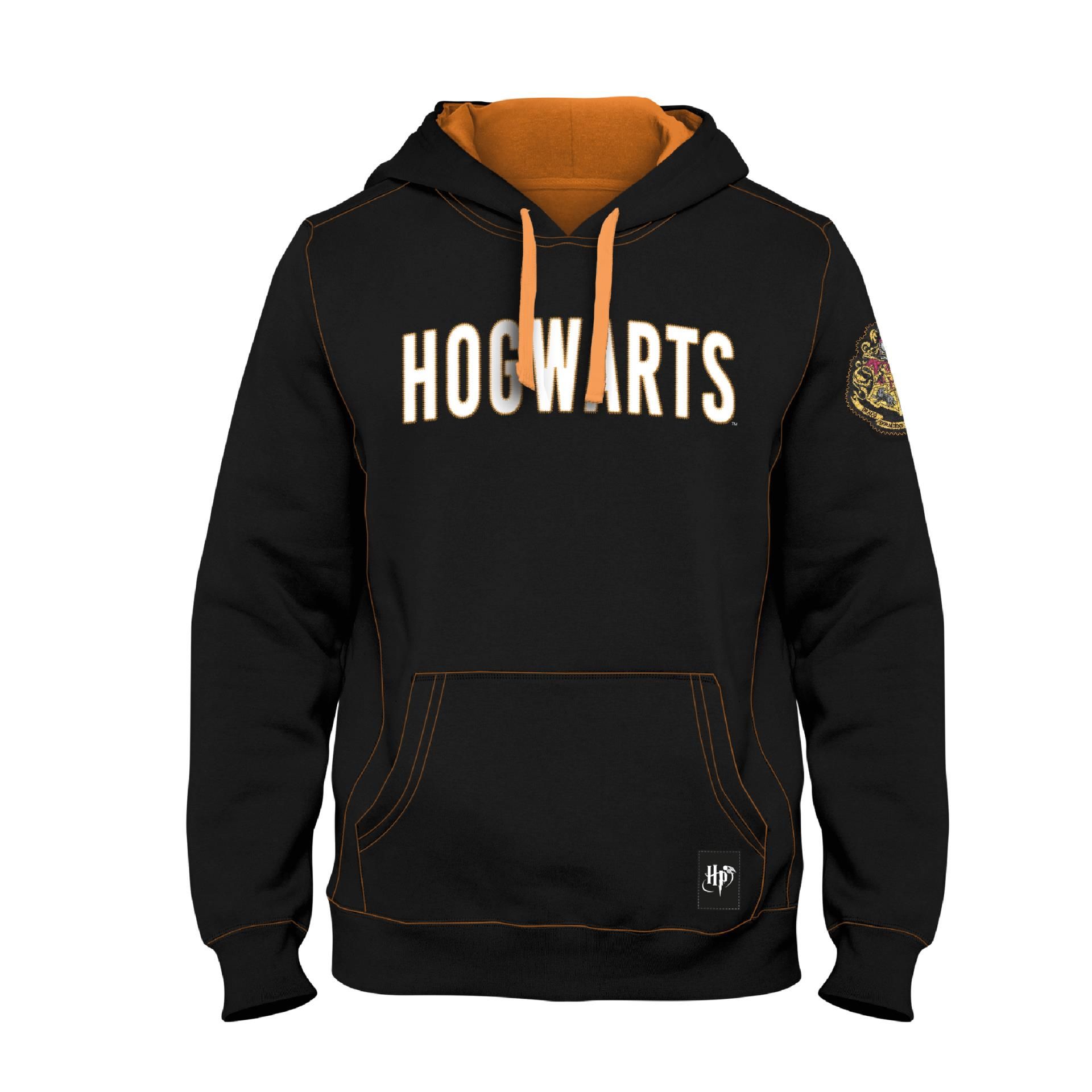 Harry Potter - Sweat Noir Hommes Emblème Poudlard - S