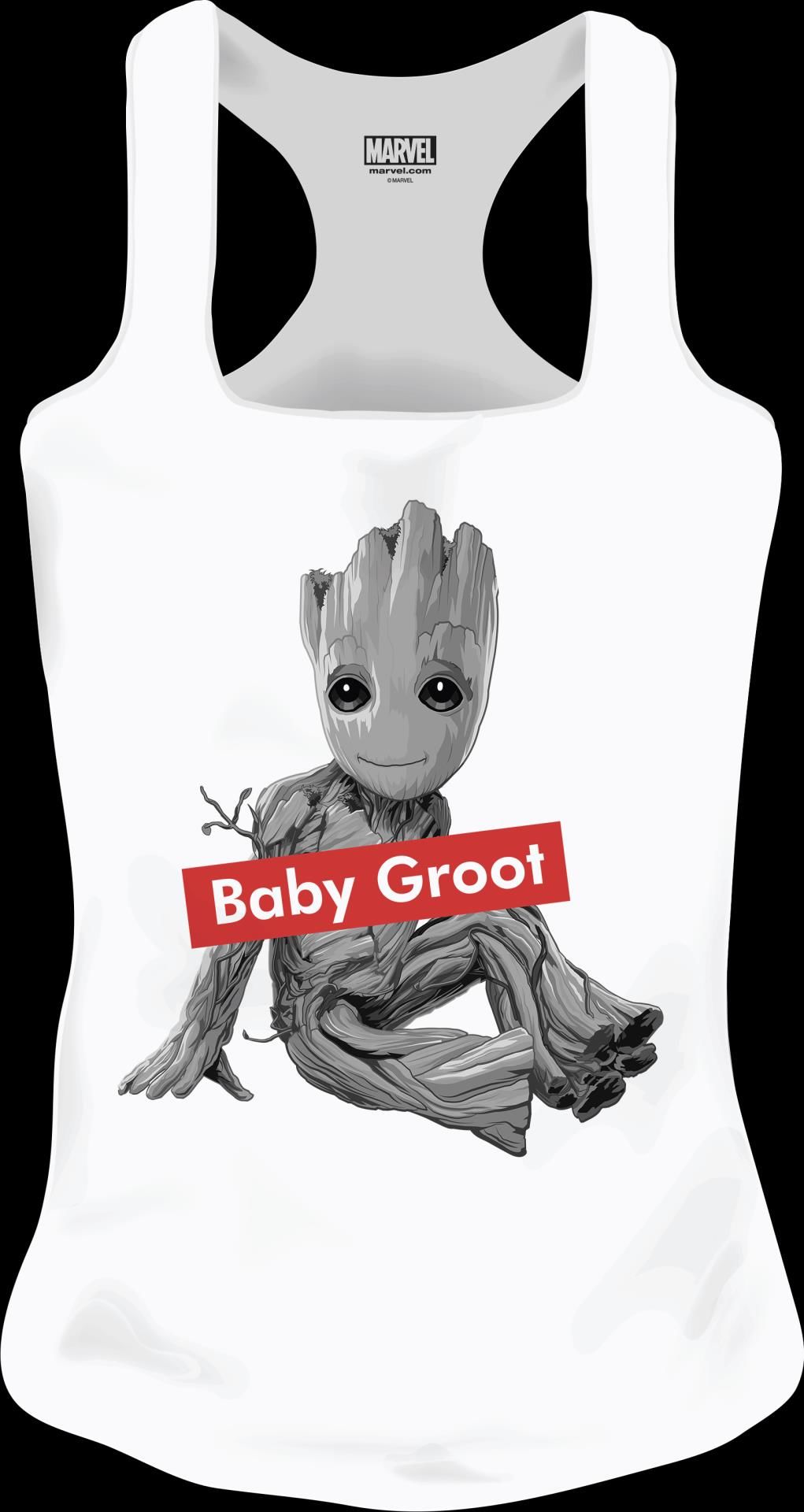 Marvel - Baby Groot White Women Tank Top L
