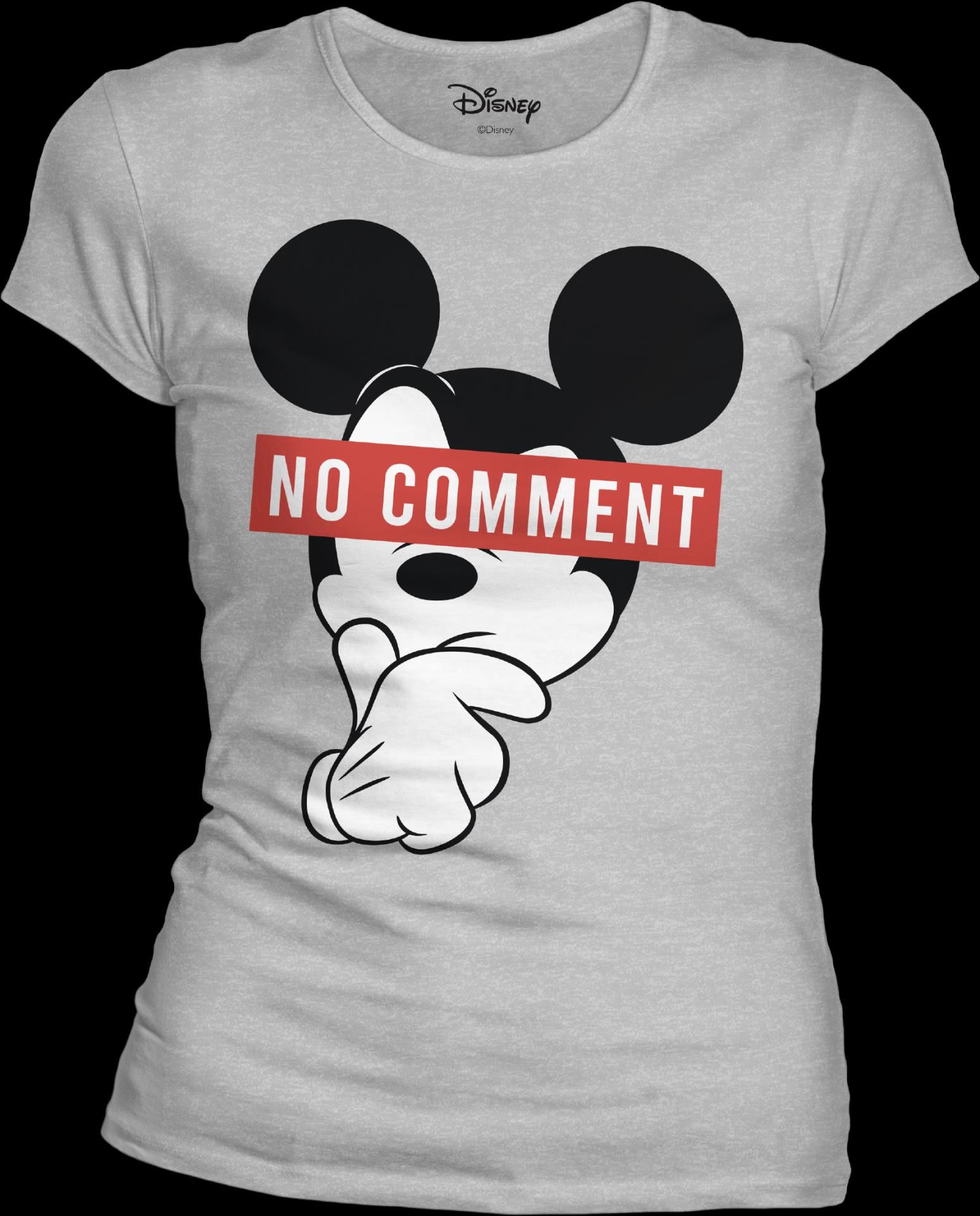 Disney - Mickey No Comment Grey Woment T-Shirt M