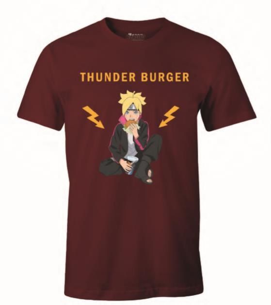 Boruto - Logo Thunder Burger T-Shirt Bordeaux - XL