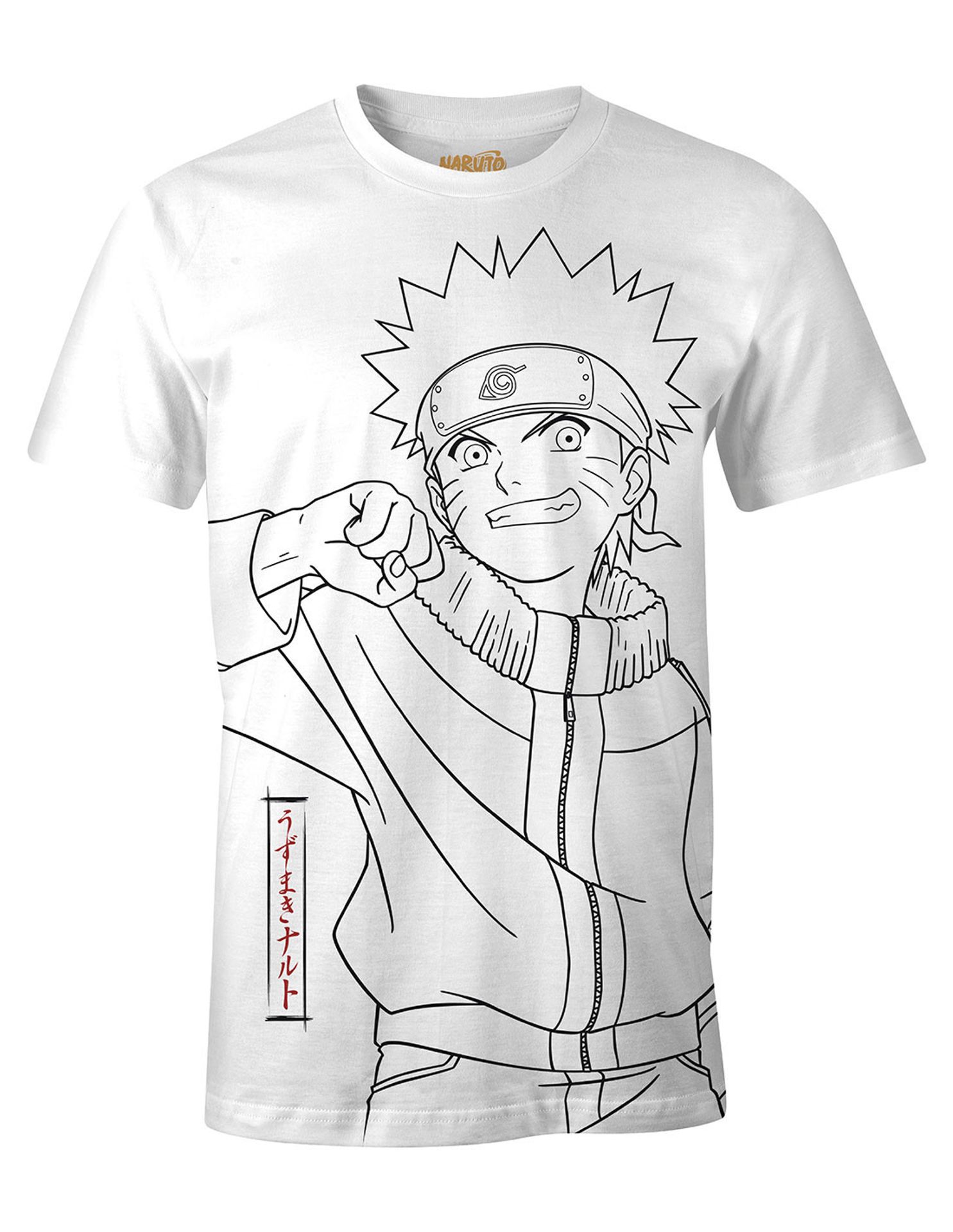 Naruto - Japanese Art White T-Shirt - L