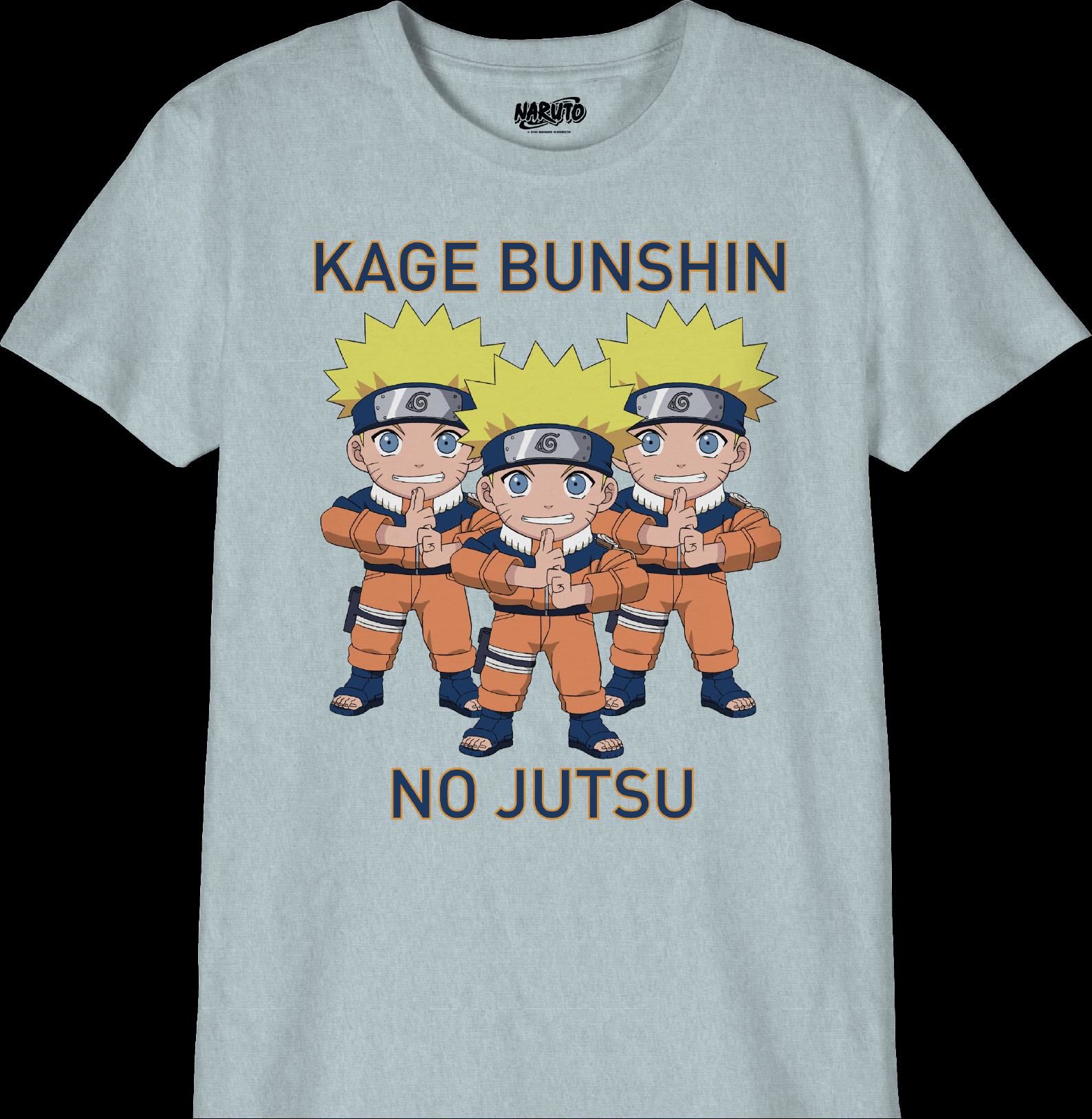 Naruto - Multi Clônages - T-Shirt Gris Pour Hommes - 10 ans