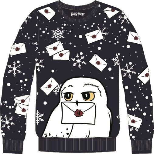 Harry Potter - Pull de Noël - Lettres et chouette - 12 ans