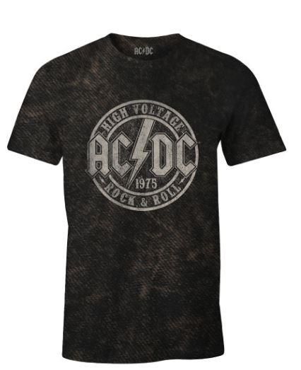 ACDC - T-shirt Noir Hommes Rock & Roll 1975 - M