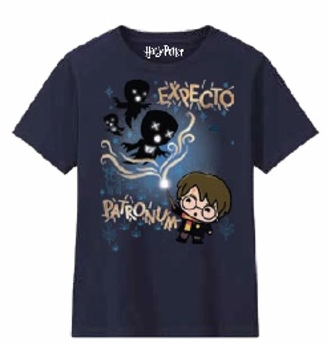 Harry Potter - T-Shirt Marine Expecto Patronum - Garçon 8 Ans