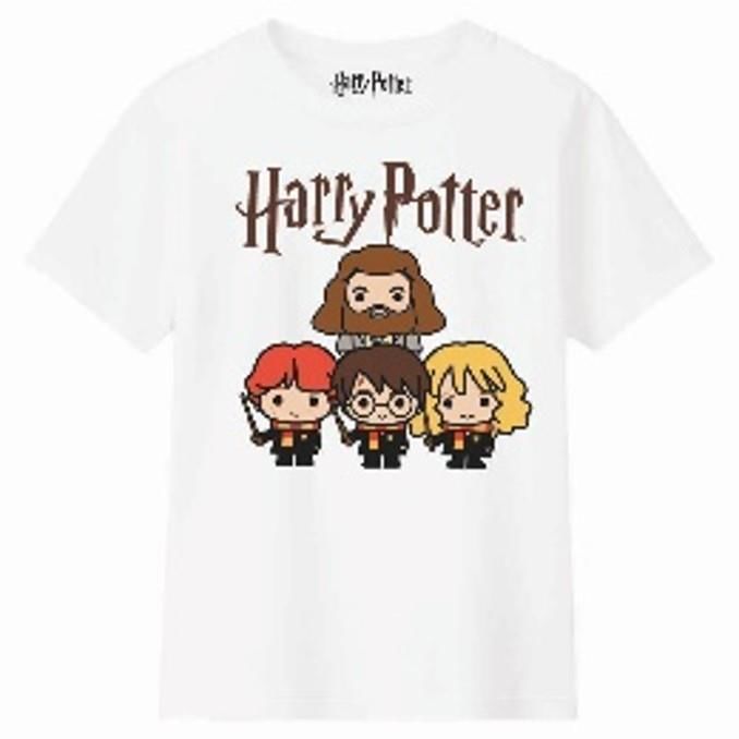 Harry Potter - T-Shirt Blanc Harry et ses amis - Fille 8 Ans