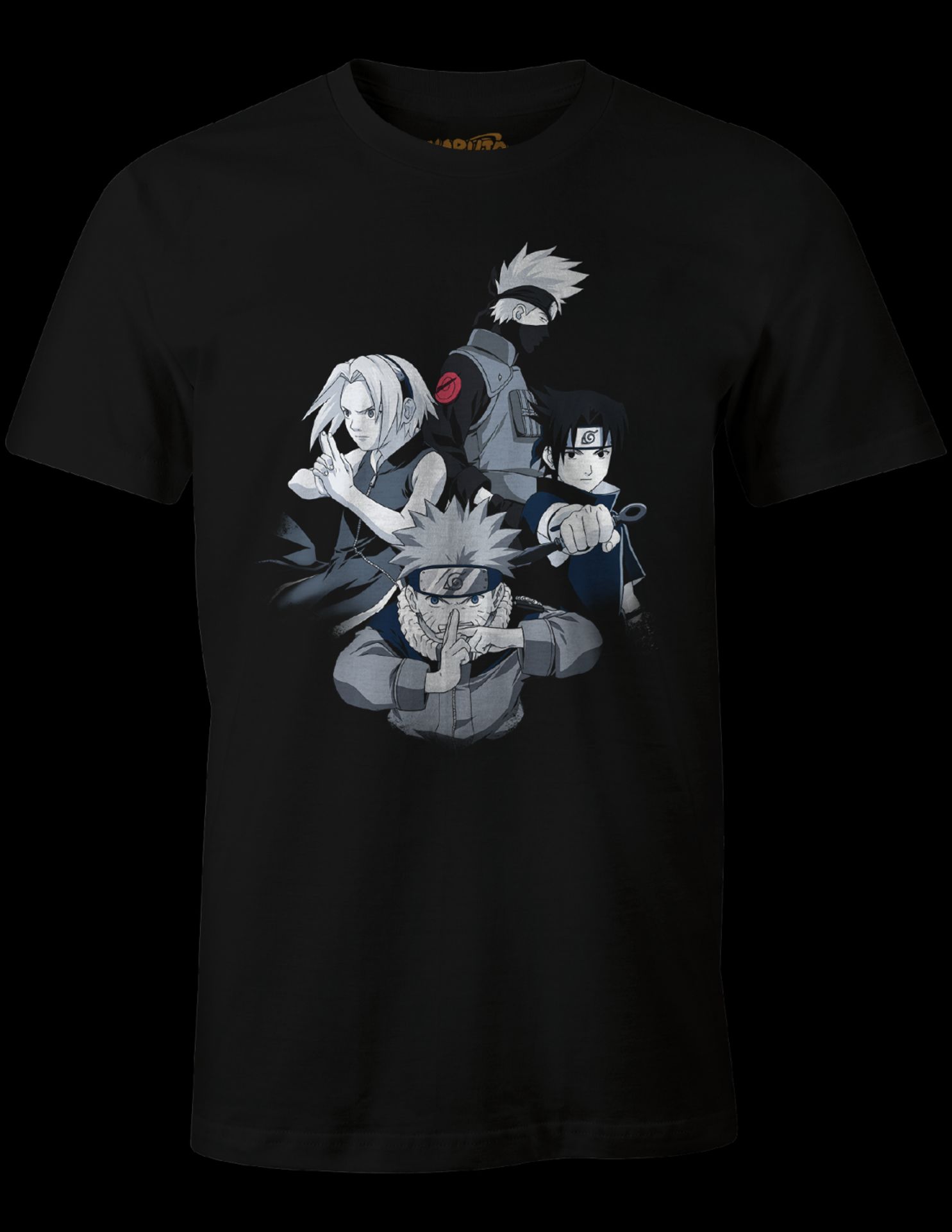 Naruto - T-shirt Noir Équipe - S