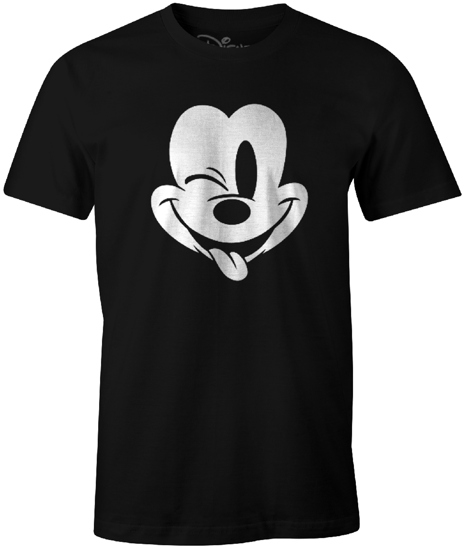 Disney - T-Shirt Noir Mickey Mouse faisant un clin d\'oeil - M