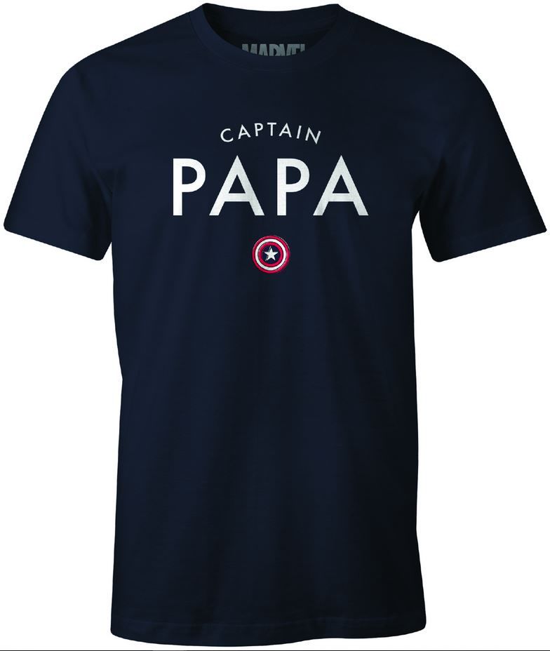 Marvel - T-Shirt Noir Captain Papa - S