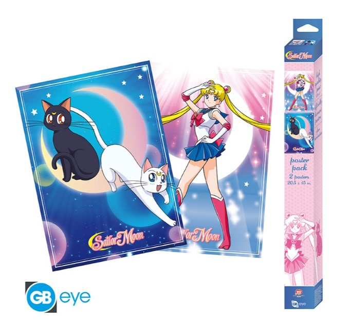 SAILOR MOON - Sailor Moon & Chats - Set de 2 posters \'52x38\'