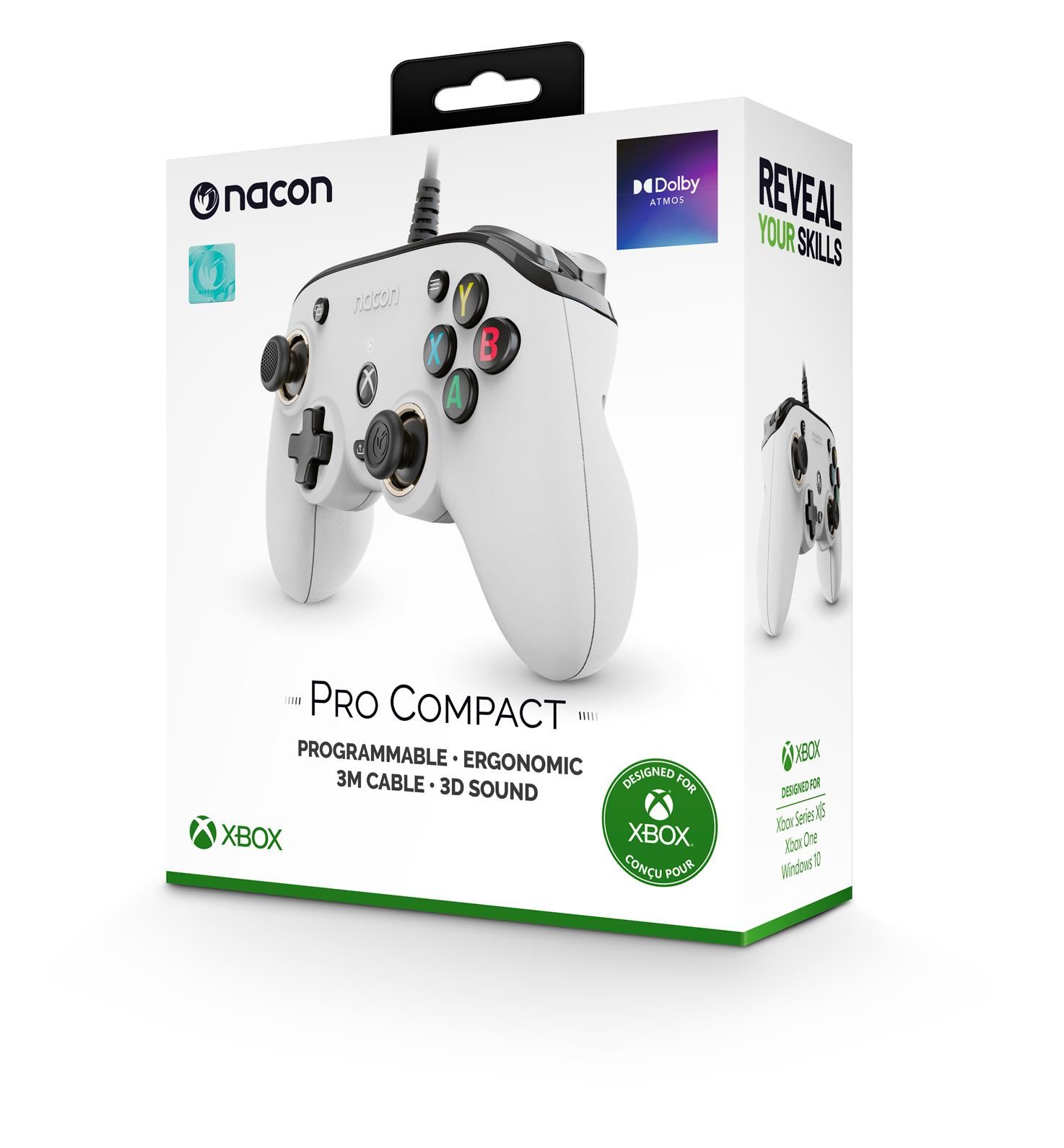 Nacon Pro Compact Controller Blanc pour Xbox Series, Xbox One et
